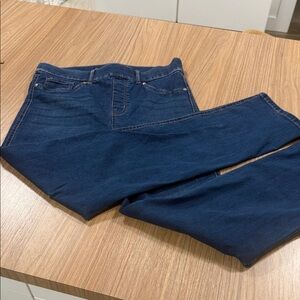 Gloria Vanderbilt shape effect pull on high-rise straight blue denim jeans